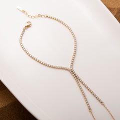 Diamonds Galore Ring Chain Bracelet