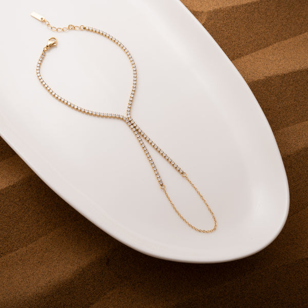 Diamonds Galore Ring Chain Bracelet