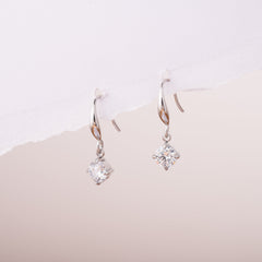 Aurora Silver Hoops