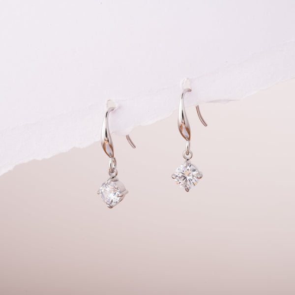 Aurora Silver Hoops
