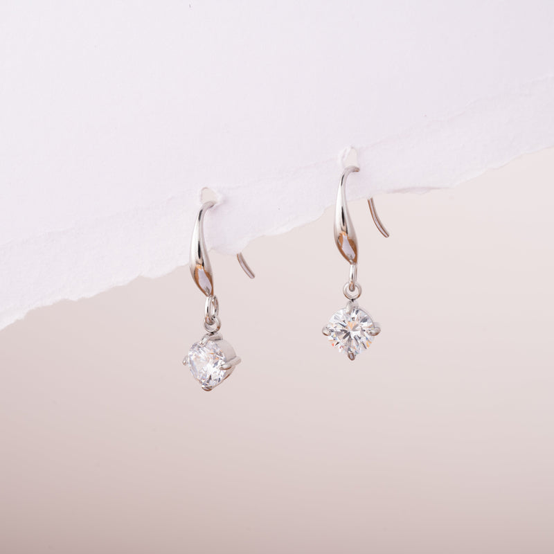 Aurora Silver Hoops