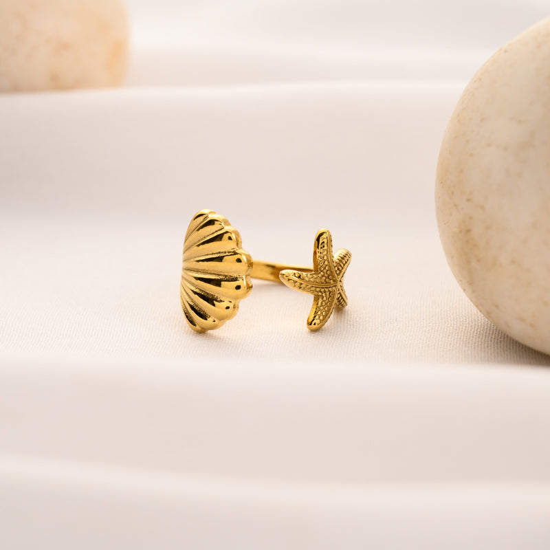 Shell Star Ring