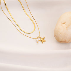 Snake Starfish Necklace