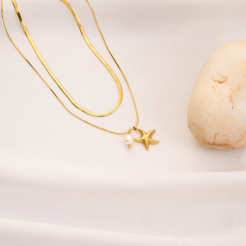 Snake Starfish Necklace
