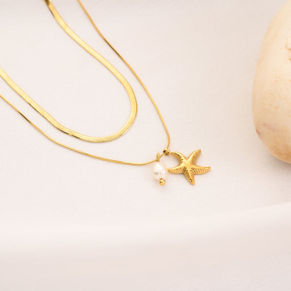 Snake Starfish Necklace