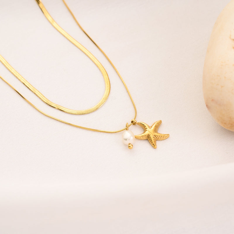 Snake Starfish Necklace