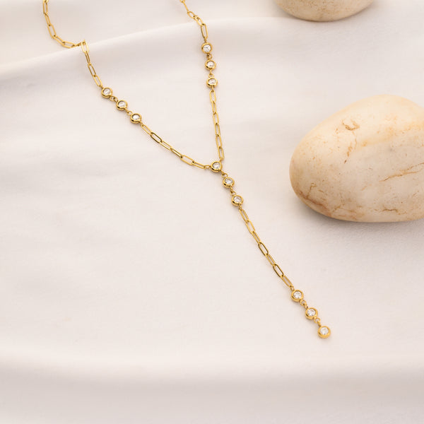 Paper Clip Studs Necklace