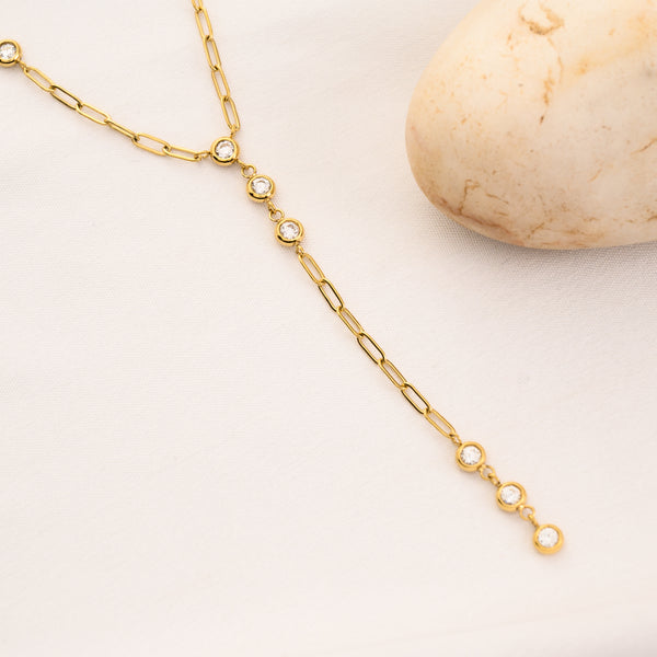 Paper Clip Studs Necklace