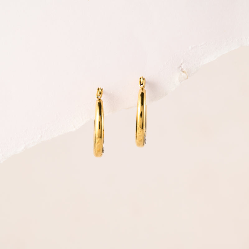 Garnet Round Earrings