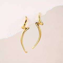 Twisty Gold Earrings