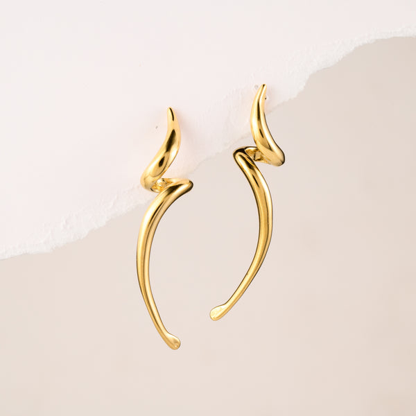 Twisty Gold Earrings