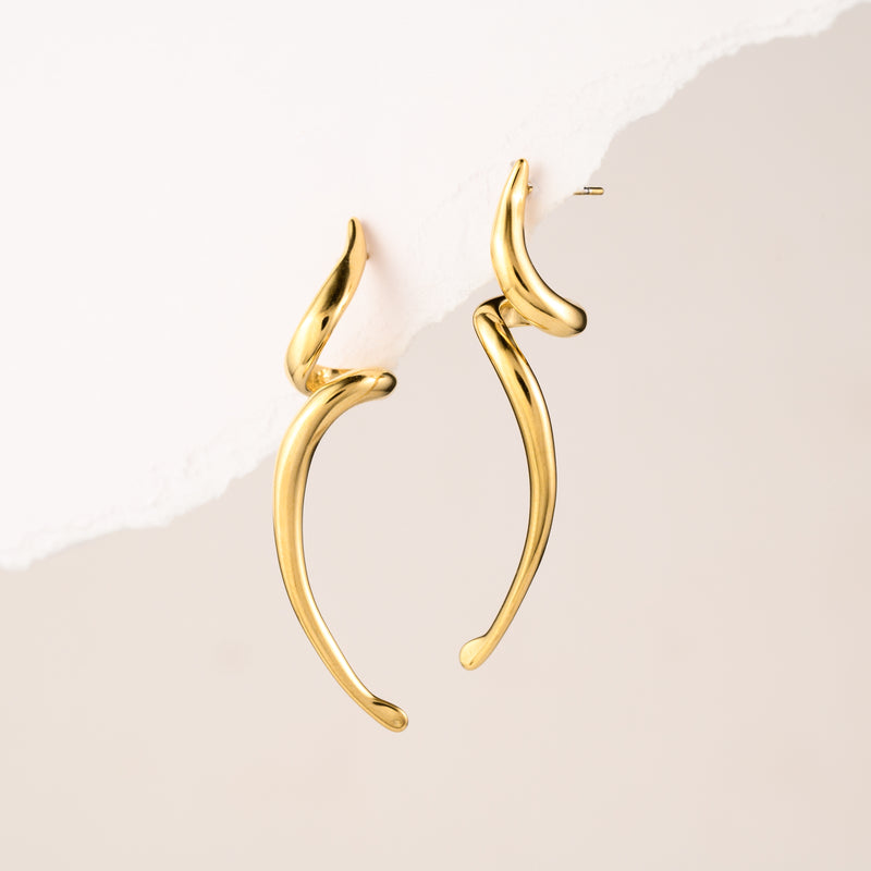 Twisty Gold Earrings
