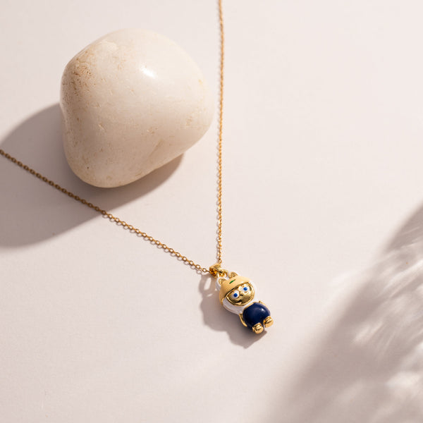 Blue Doll Necklace