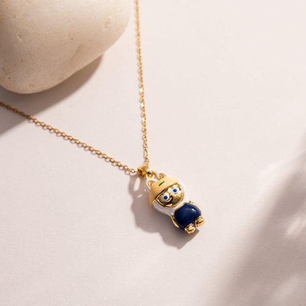 Blue Doll Necklace