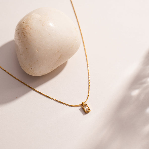 Tiniest Rectangle Necklace