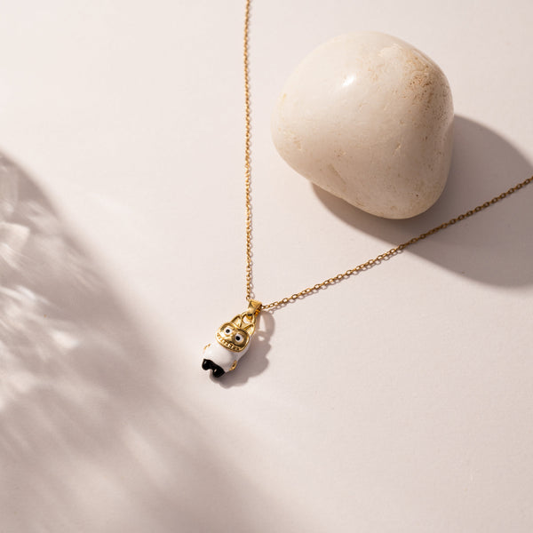 White Doll Necklace