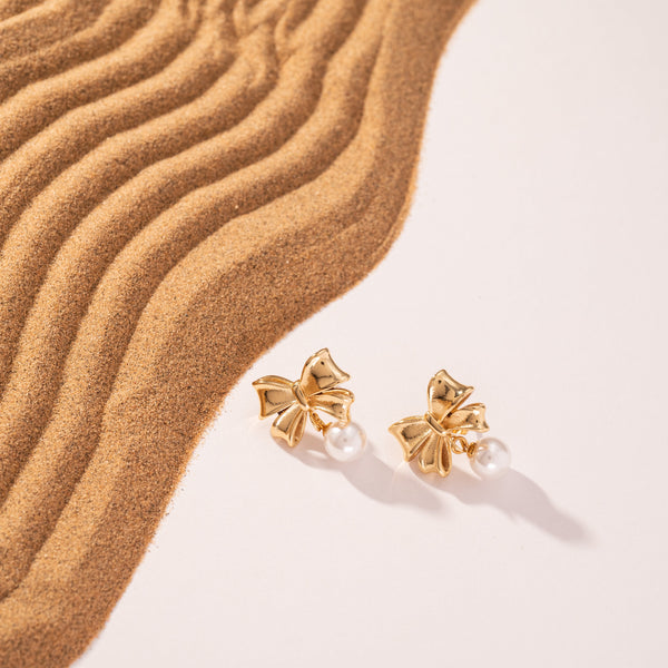 Bow Pearl Earrings