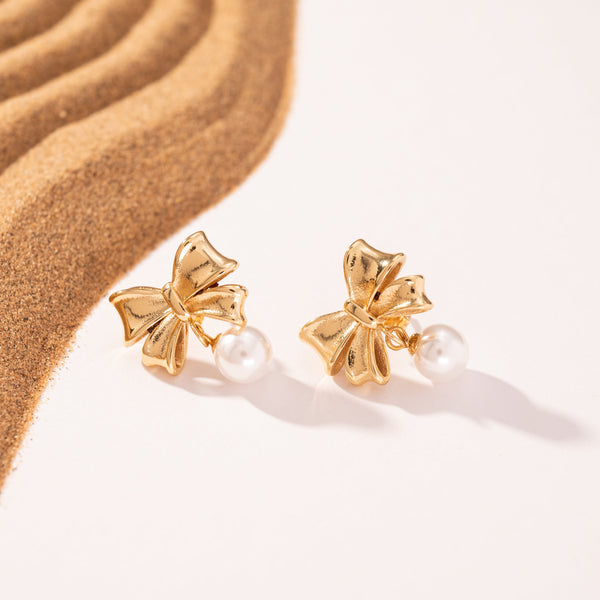 Bow Pearl Earrings