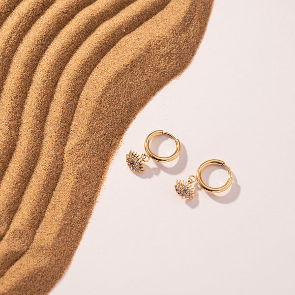 Bling Eye Hoops