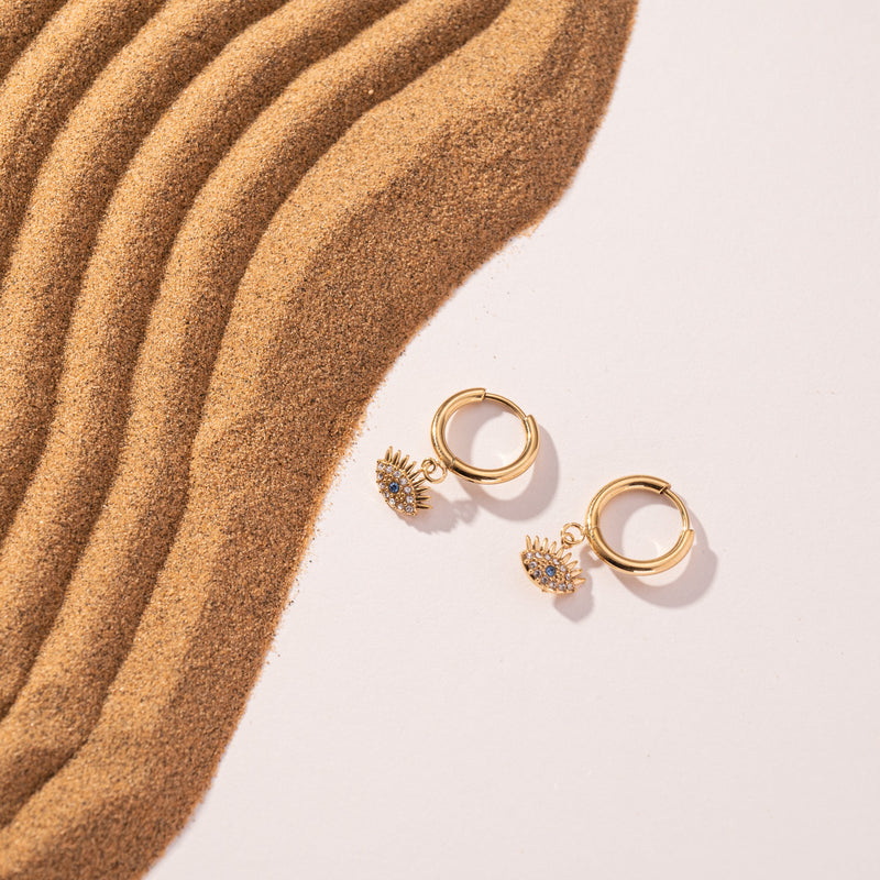 Bling Eye Hoops