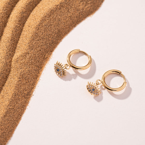 Bling Eye Hoops