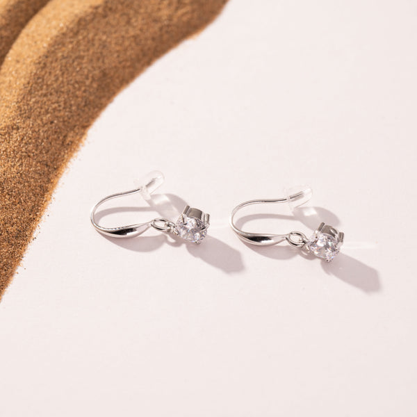 Aurora Silver Hoops