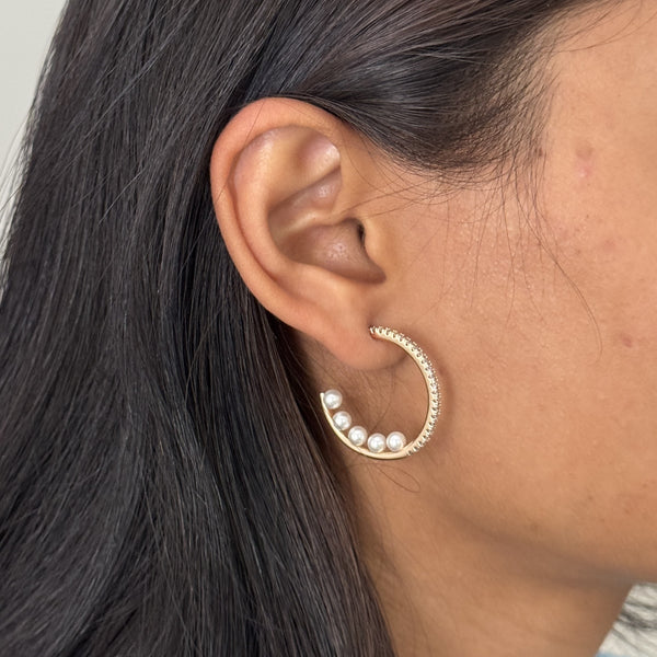 Diva Pearl Hoops