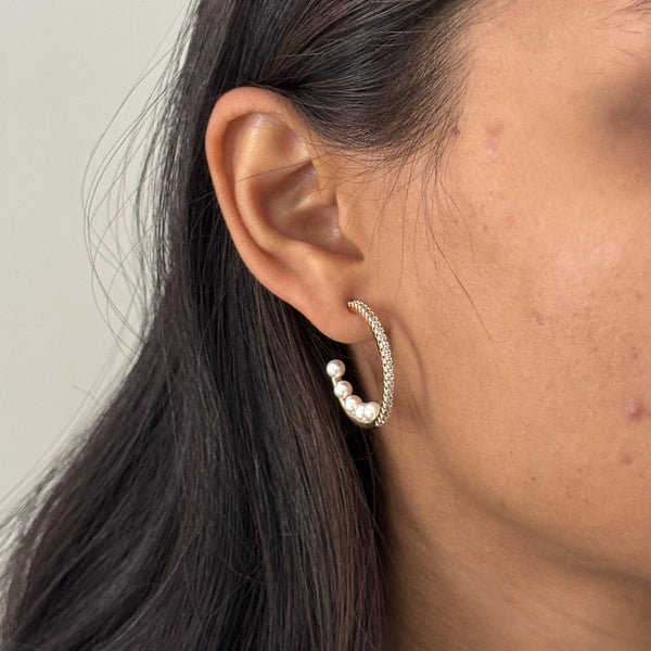 Diva Pearl Hoops