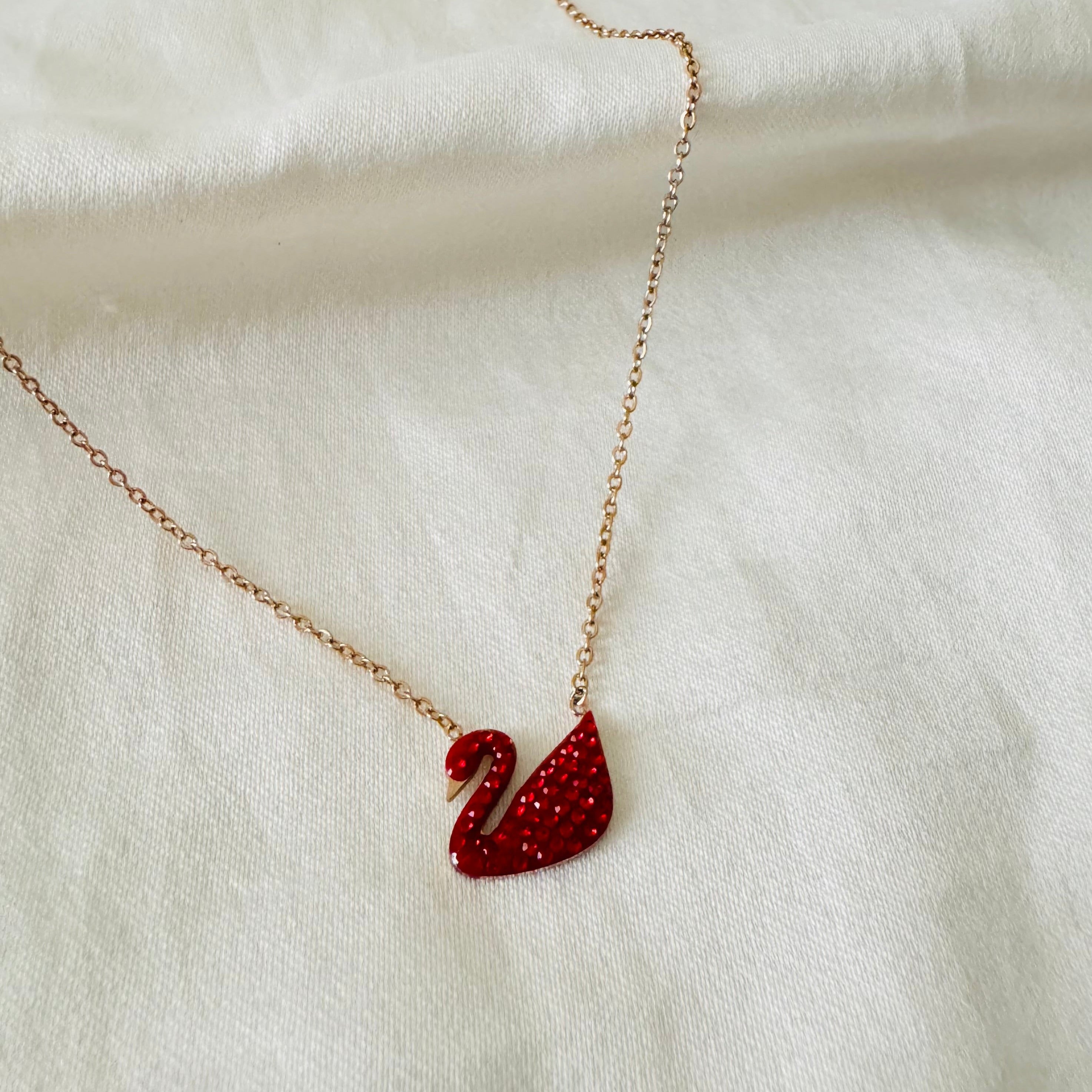 Red Swan Necklace