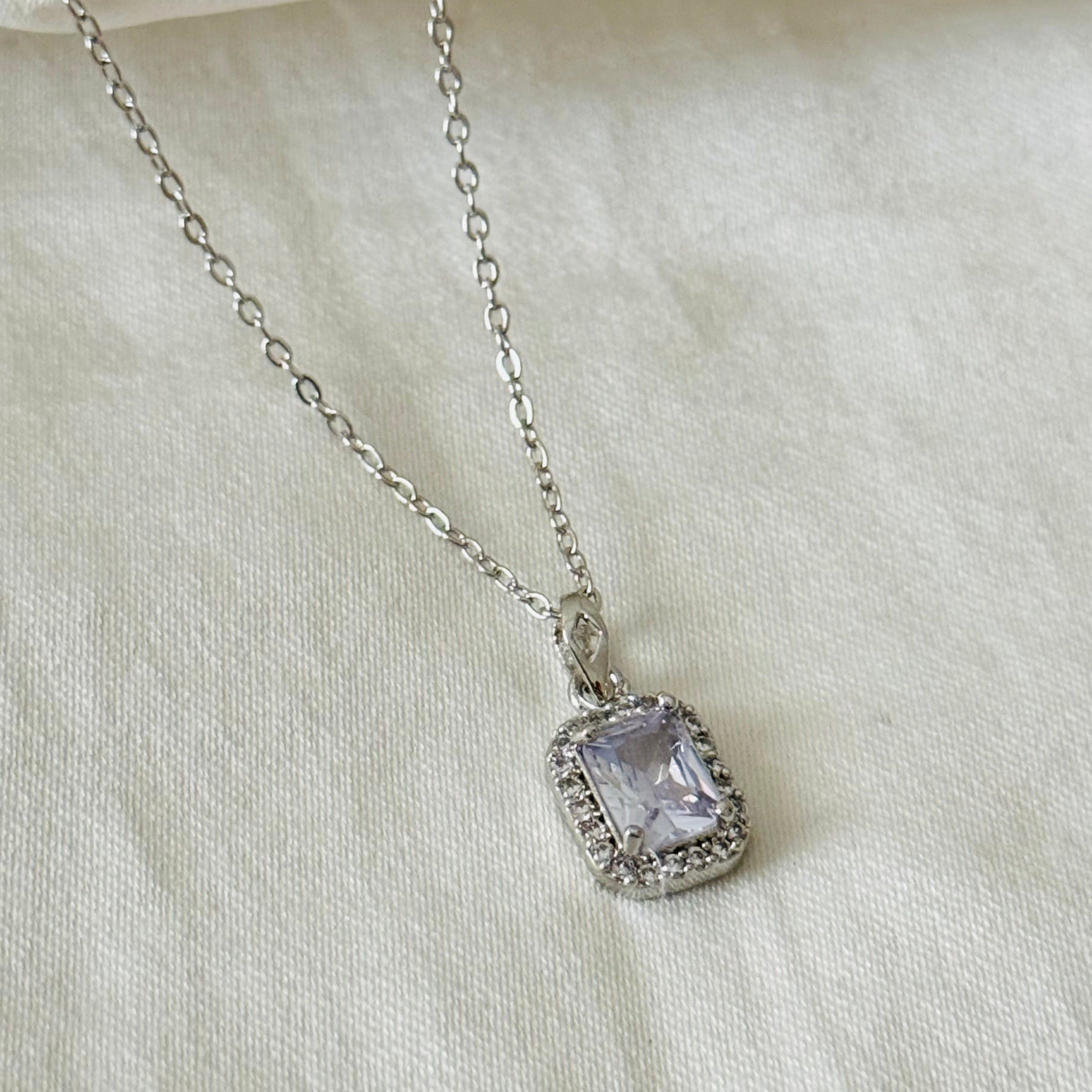 rectangle Stone Necklace