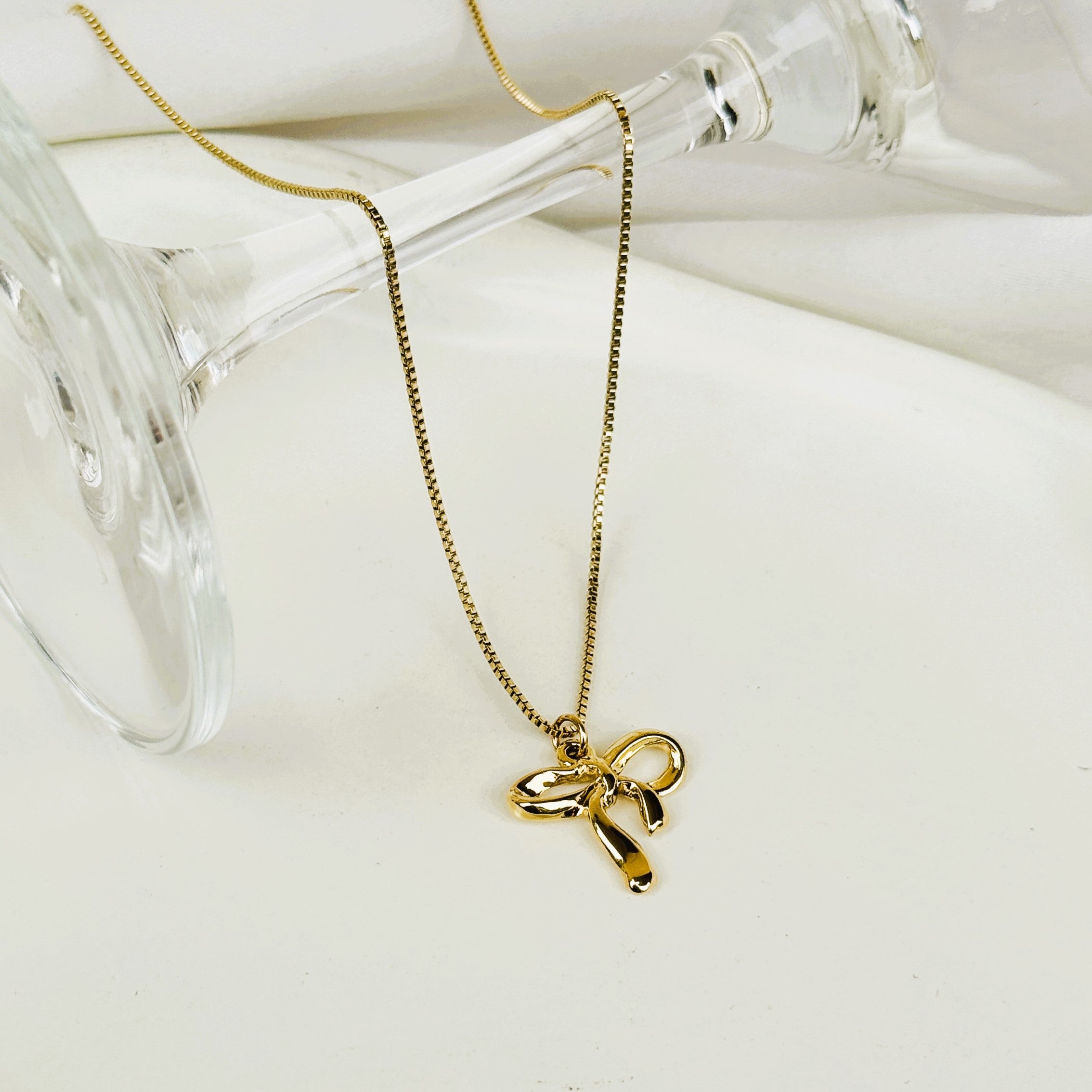 Bow String Tie Necklace