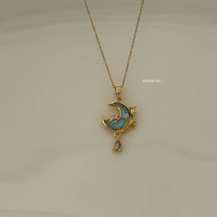 Quarter Moon Necklace