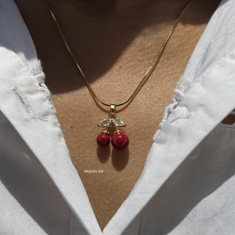 Reddish Cherry Necklace