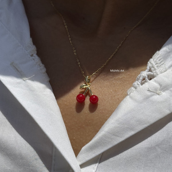 Chunky Cherry Necklace