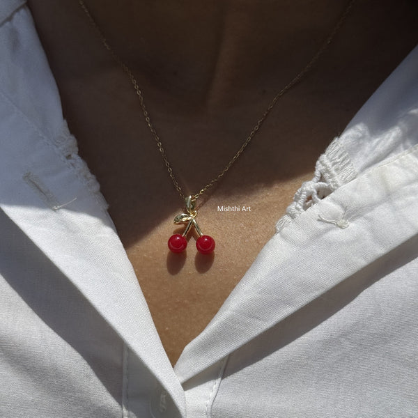 Chunky Cherry Necklace