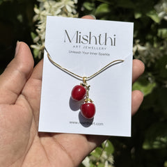 Ruby Cherry Necklace