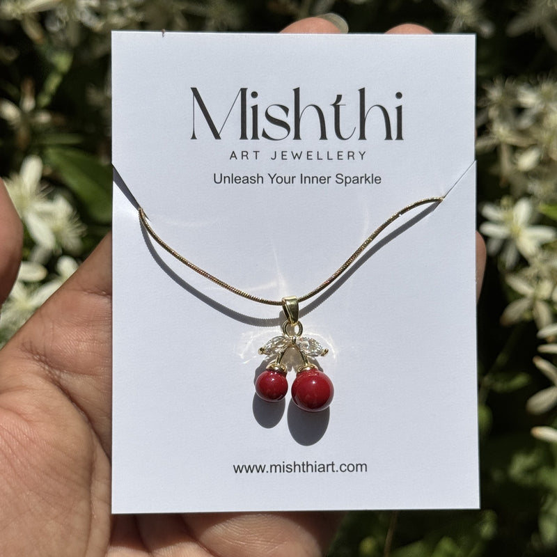 Reddish Cherry Necklace
