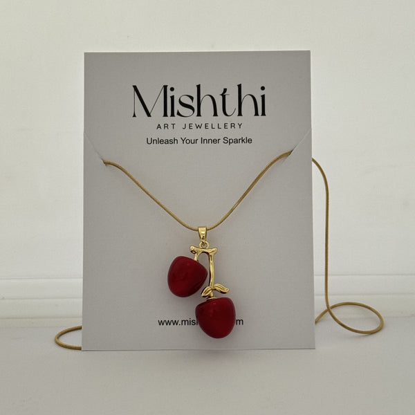 Ruby Cherry Necklace