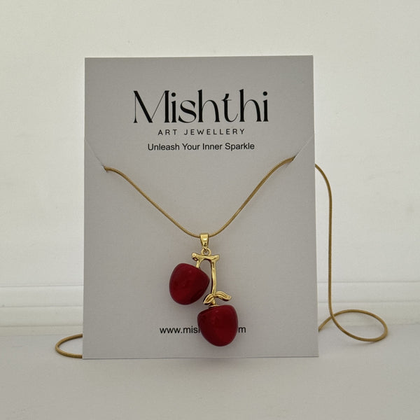 Ruby Cherry Necklace