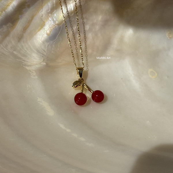 Chunky Cherry Necklace
