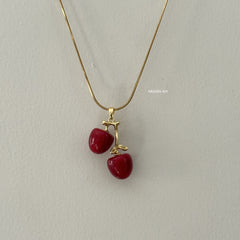 Ruby Cherry Necklace