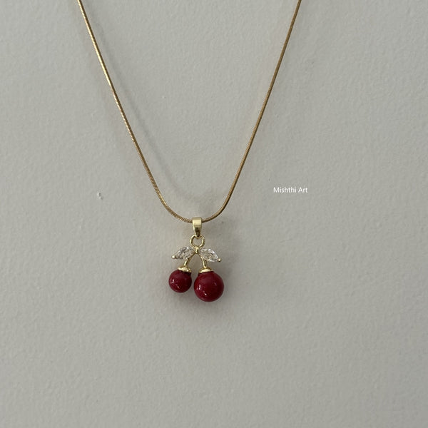 Reddish Cherry Necklace