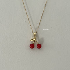 Chunky Cherry Necklace