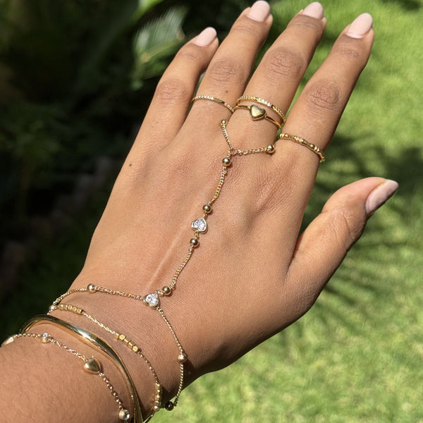 Heart Hand Chain Bracelet