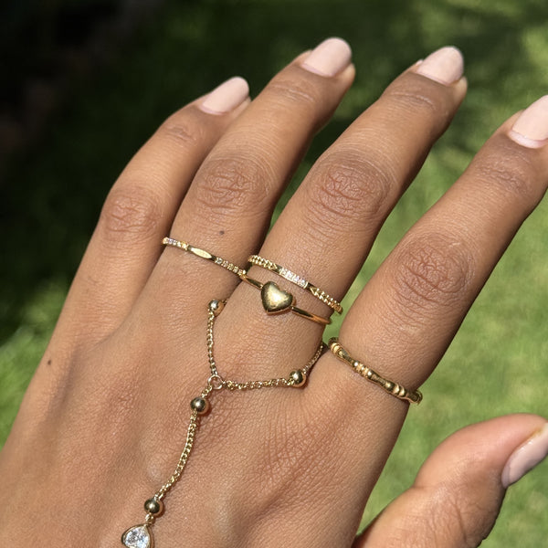 Boho Heart Ring