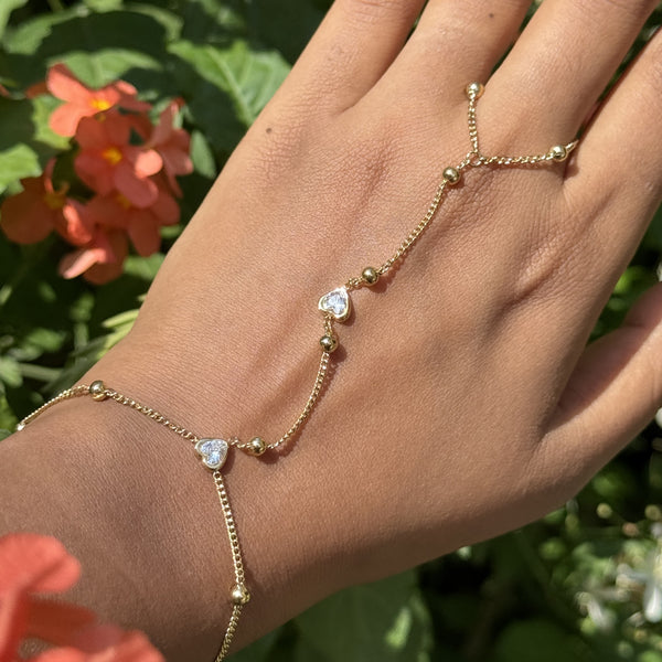 Heart Hand Chain Bracelet