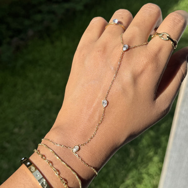 Over Ring Chain Bracelet