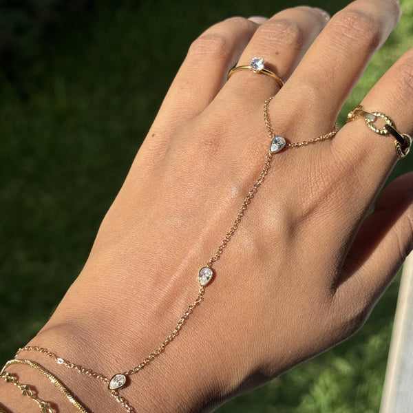 Over Ring Chain Bracelet