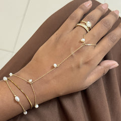 Pearl Hand Chain Bracelet