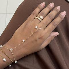 Pearl Hand Chain Bracelet